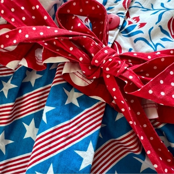 Jelly the Pug Fourth of July Patriotic Ruffle Dress in Red White Blue 24 Months - Picture 11 of 13